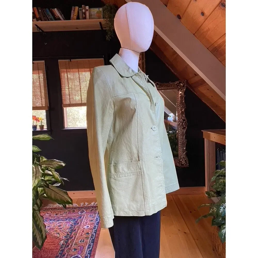 Green Leather Jacket Vintage